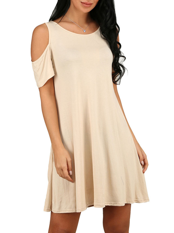 robe droite col rond