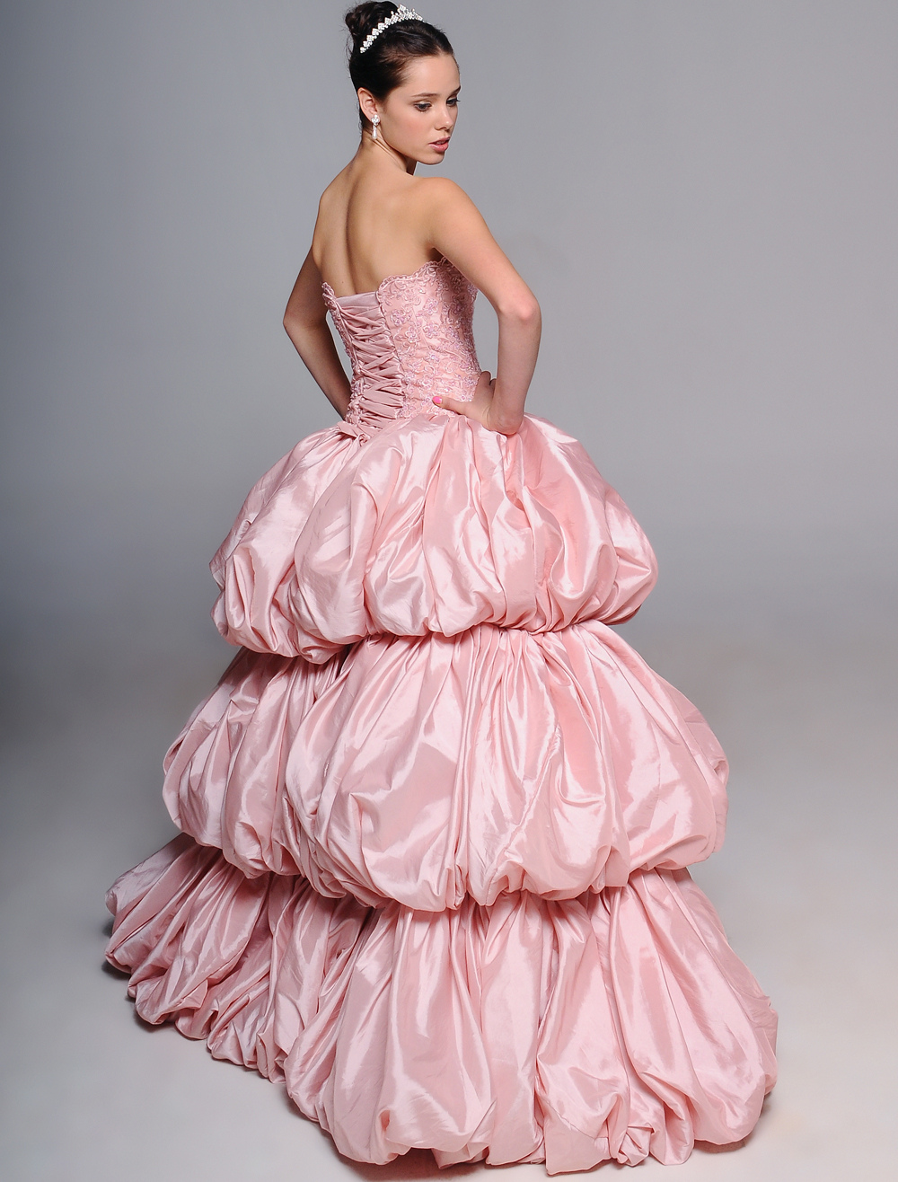 pink wedding ball gown