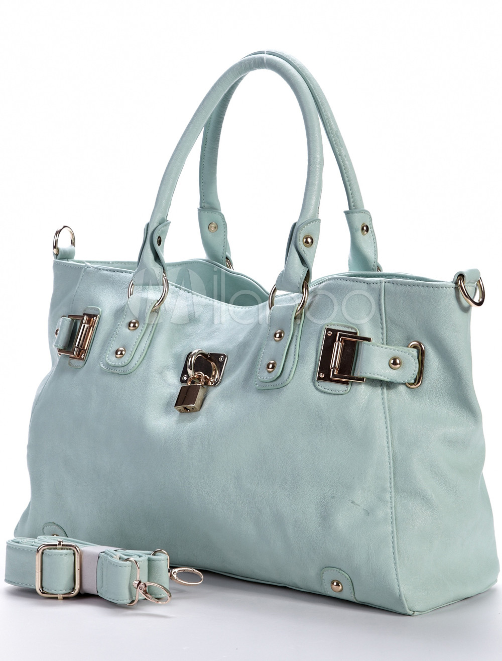 New Modern Light Blue Womens Tote Handbag