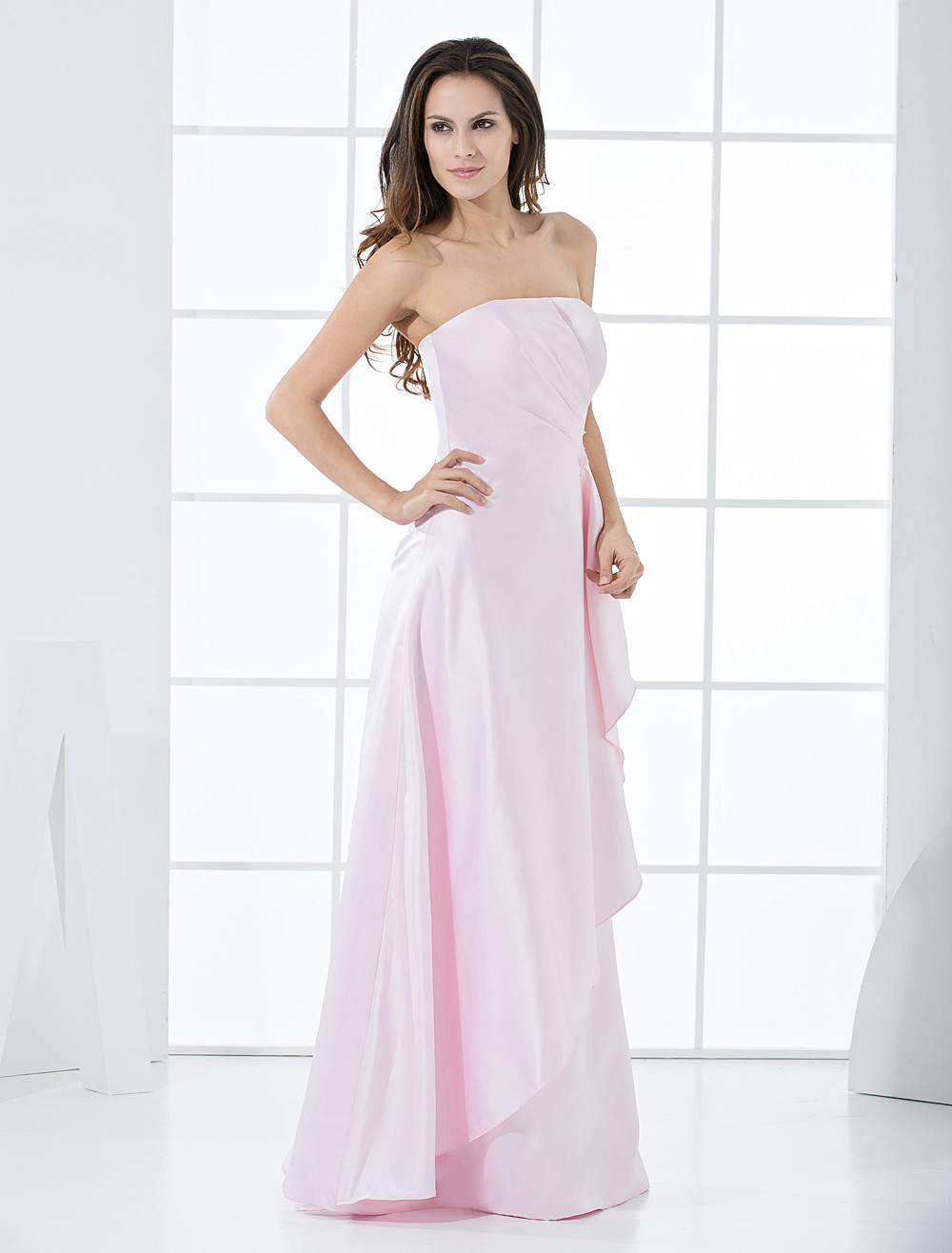 pink satin bridesmaid robes