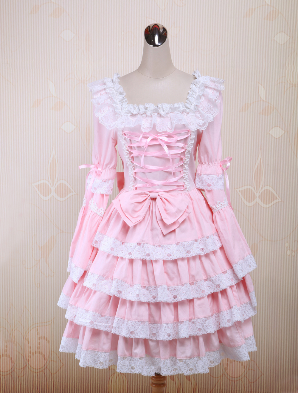 lolita lace midi dress