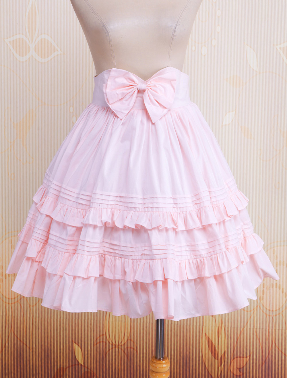 Cotton Ruffles & Bow Lolita Skirt