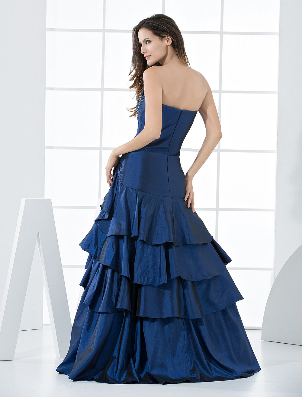royal blue strapless