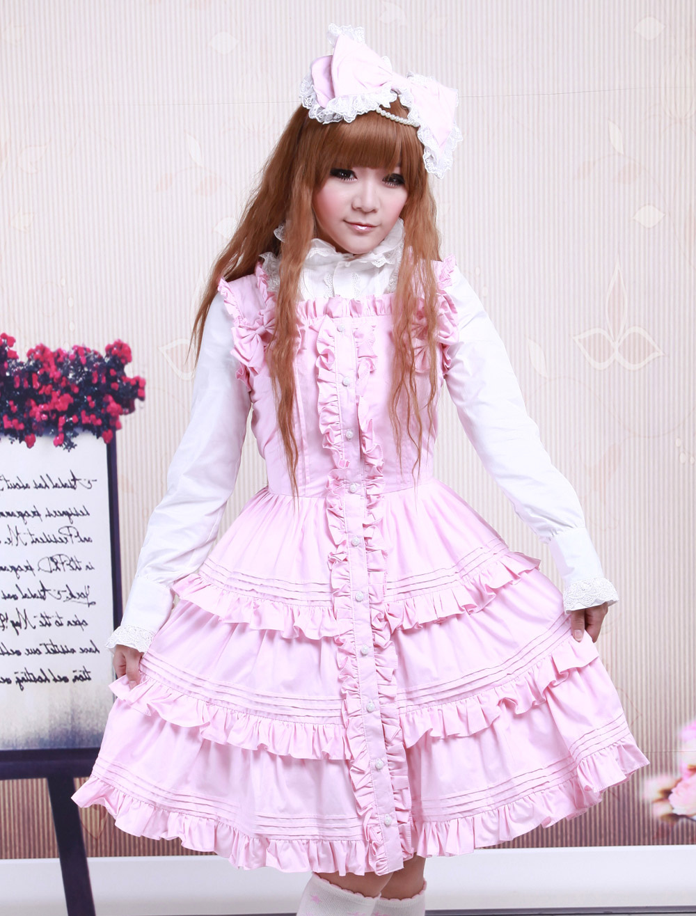 Pink Cotton Sweet Lolita Dress