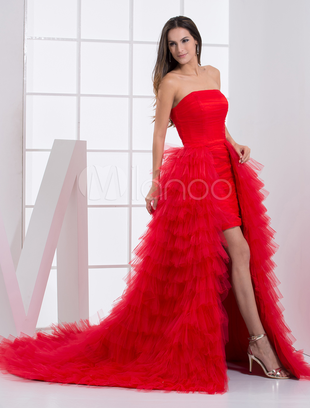 red mardi gras dress