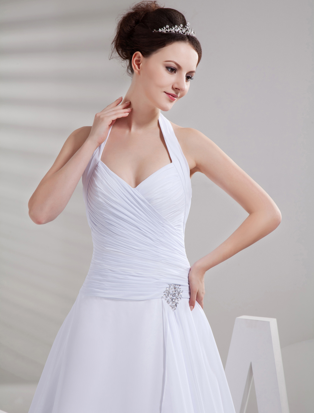 amazing-white-halter-a-line-chiffon-sweep-wedding-dress-milanoo