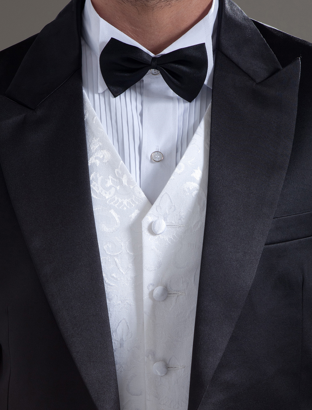 Long Black Single Breasted Button Lapel Worsted Groom Wedding Tuxedo ...