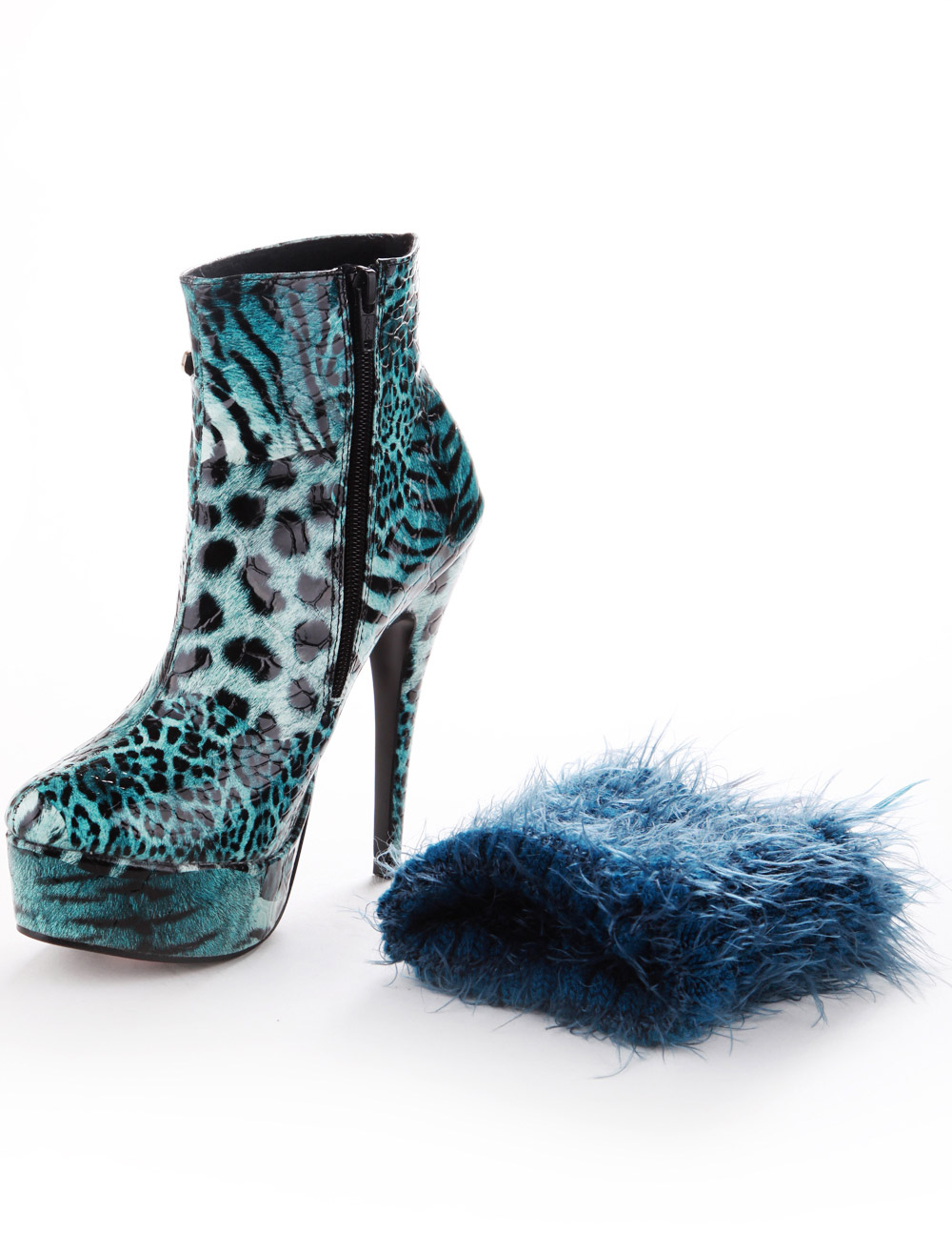 blue indigo snake boots