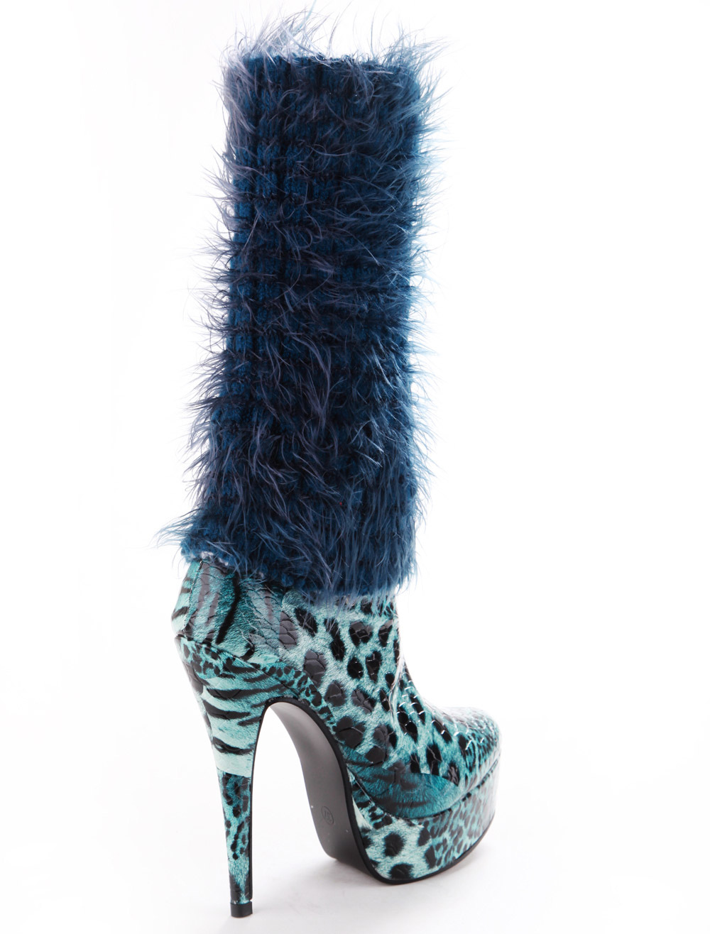 blue snakeskin boot
