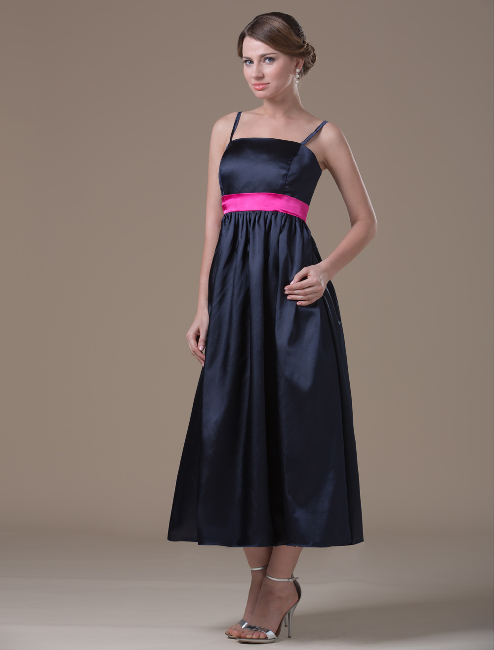 satin maternity gown