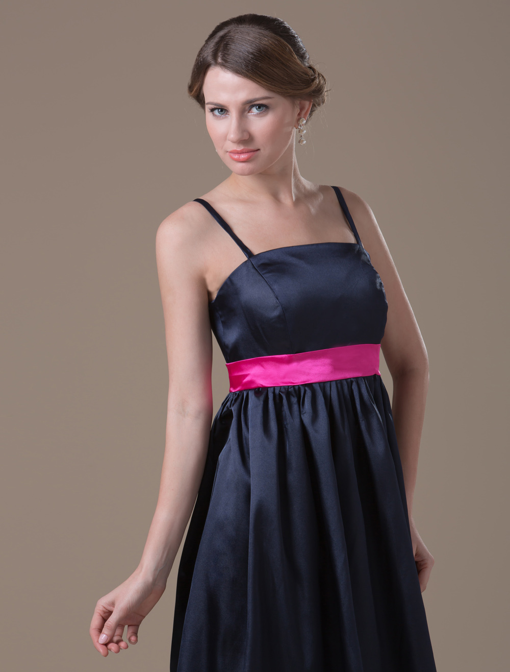 satin maternity gown
