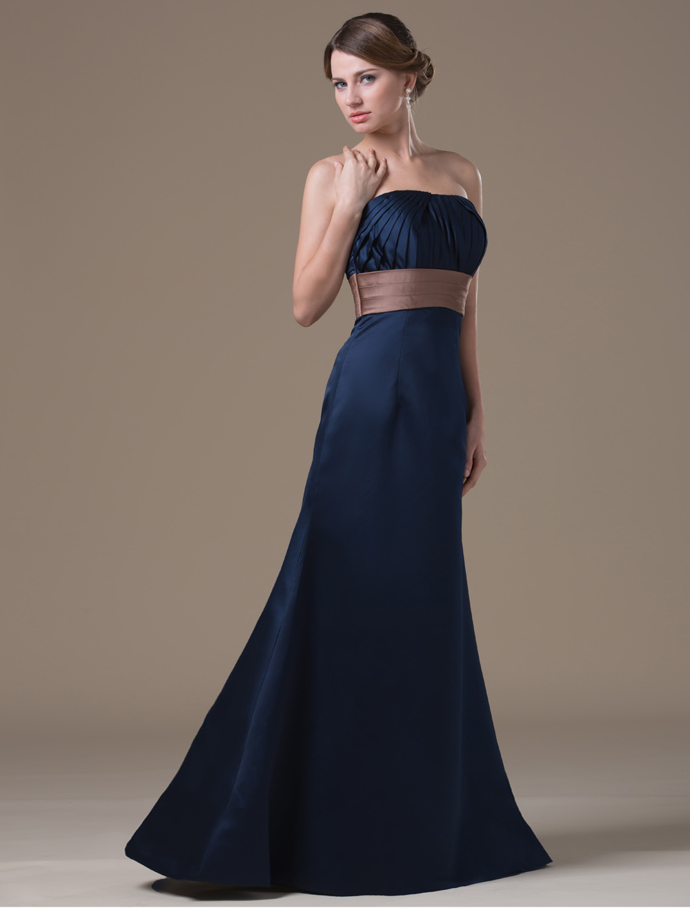 satin maternity gown