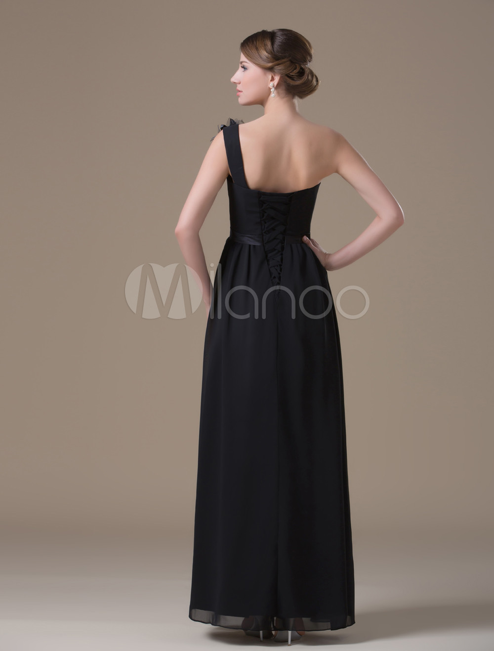 Chiffon One Shoulder Maternity Bridesmaid Dress