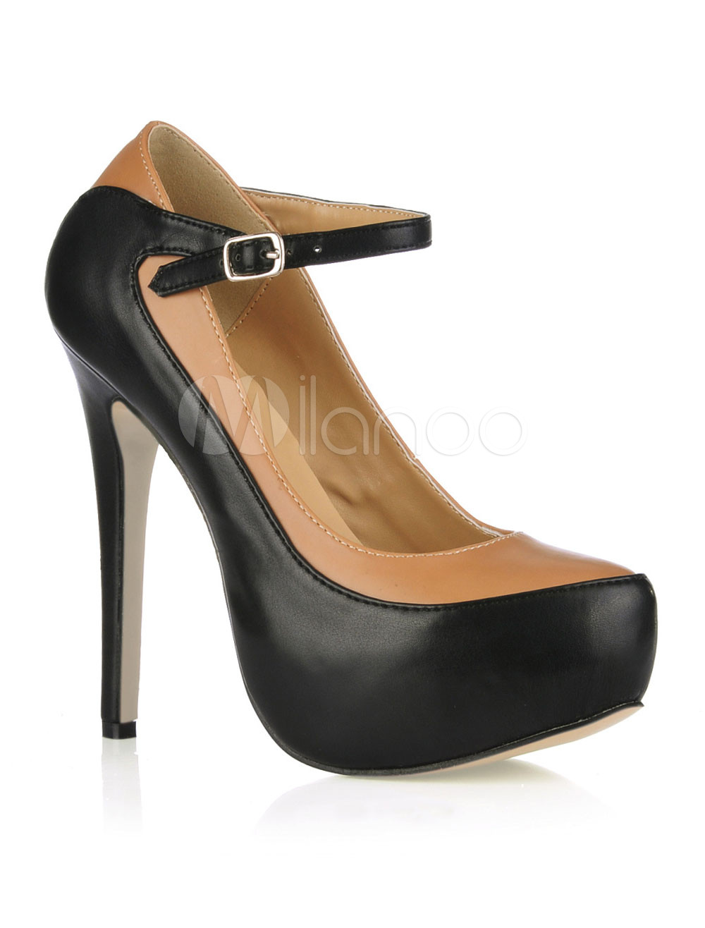 high heels in black color