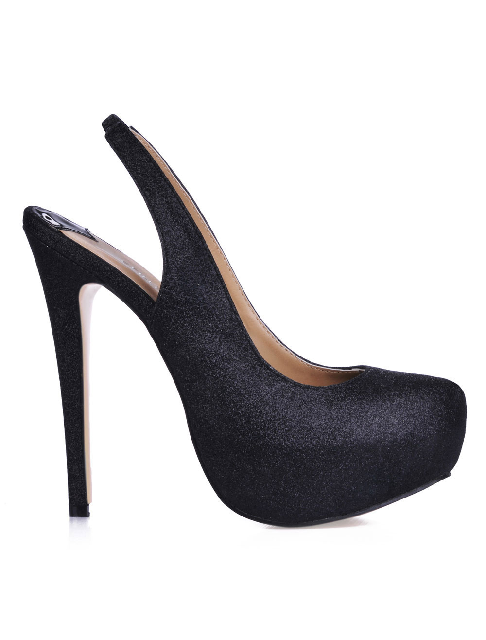 Womens Glitter Platform Slingbacks High Heel Pumps Party Shoes ...