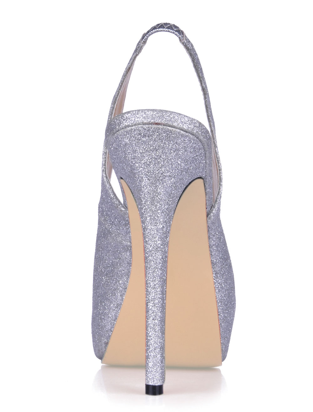 Womens Glitter Platform Slingbacks High Heel Pumps Party Shoes ...