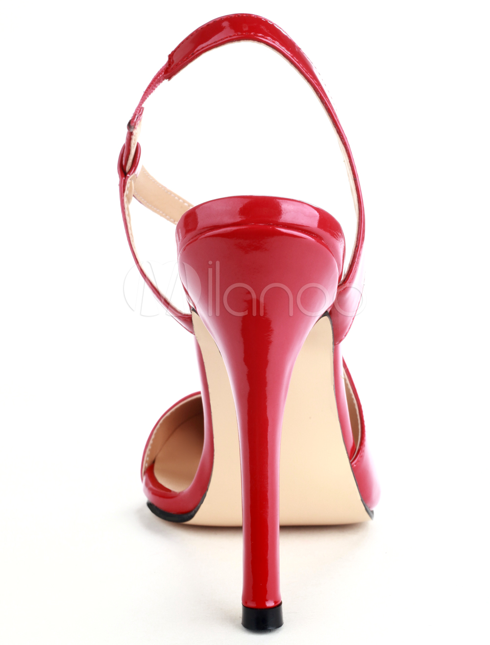Red Pointed Toe Stiletto Heel Patent Suede Woman's High Heels - Milanoo.com