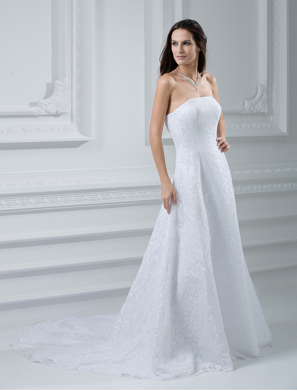 white satin bridal
