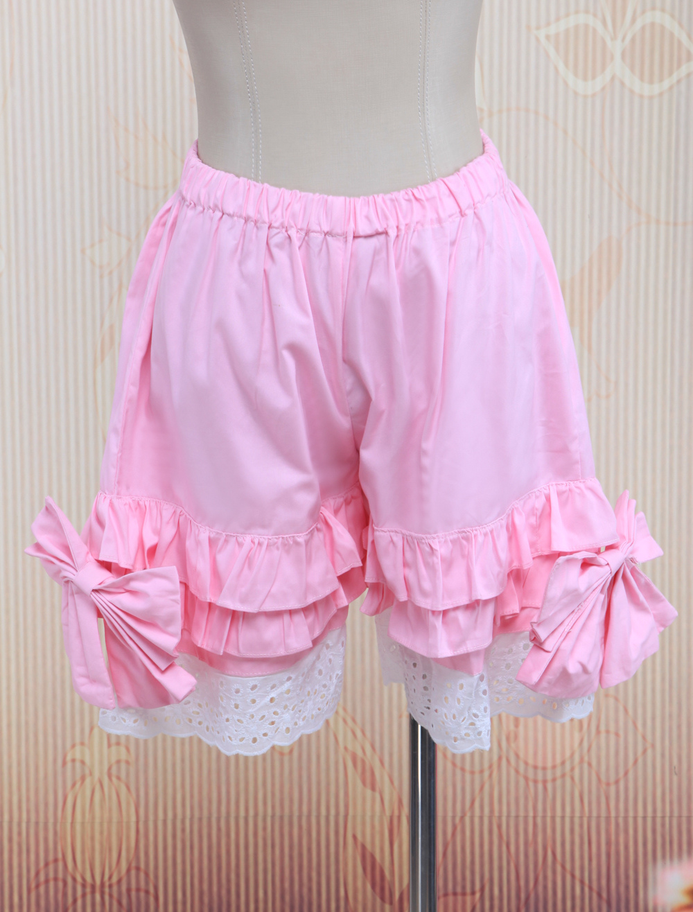 Cotton Pink Lace Lolita Bloomers - Milanoo.com