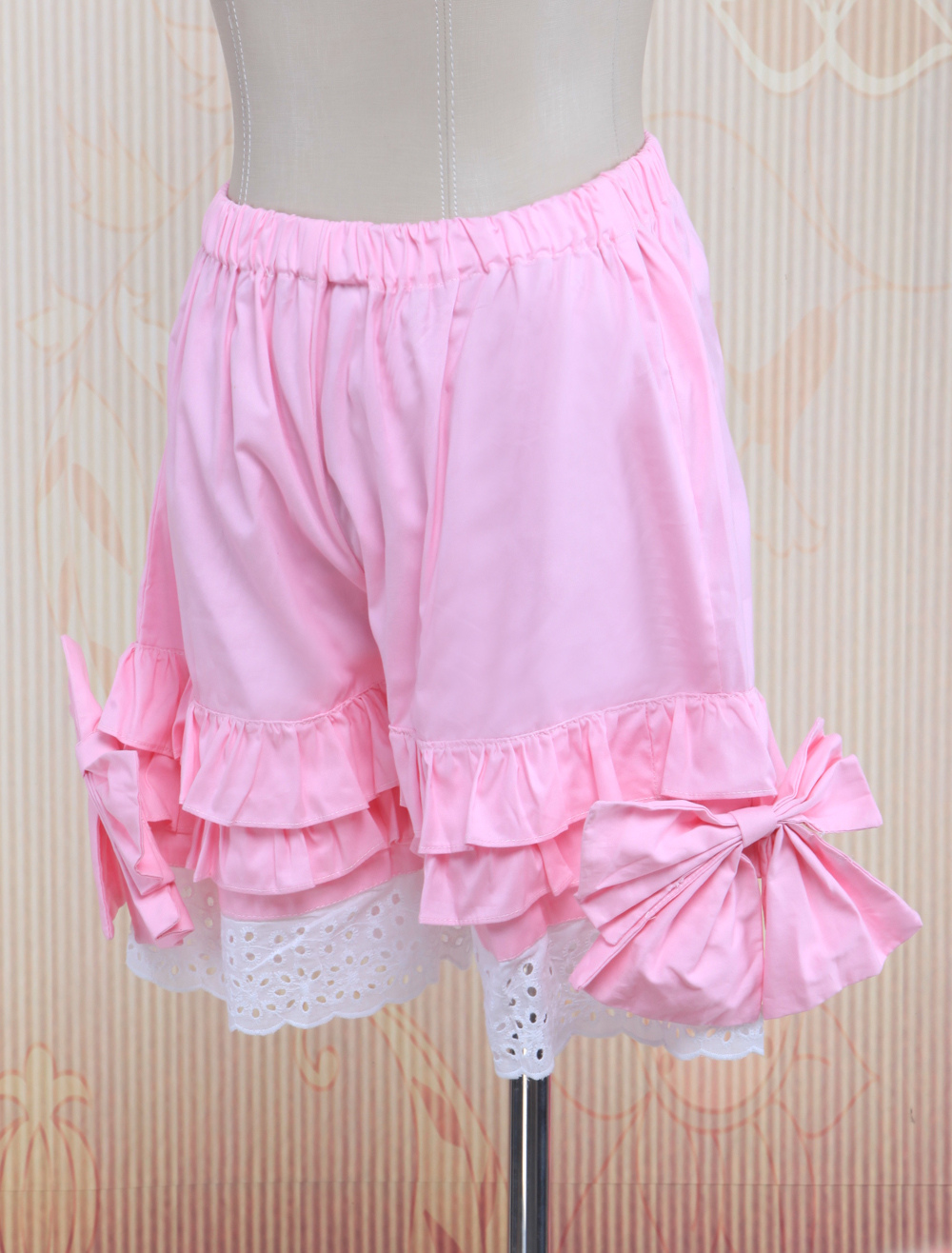 Cotton Pink Lace Lolita Bloomers - Milanoo.com