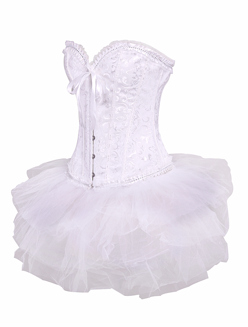white tulle corset