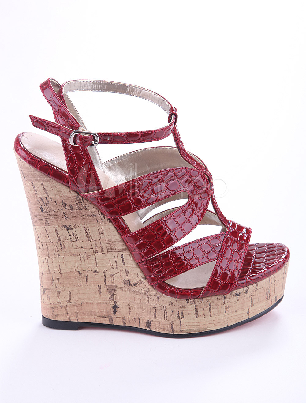 burgundy sandals amazon