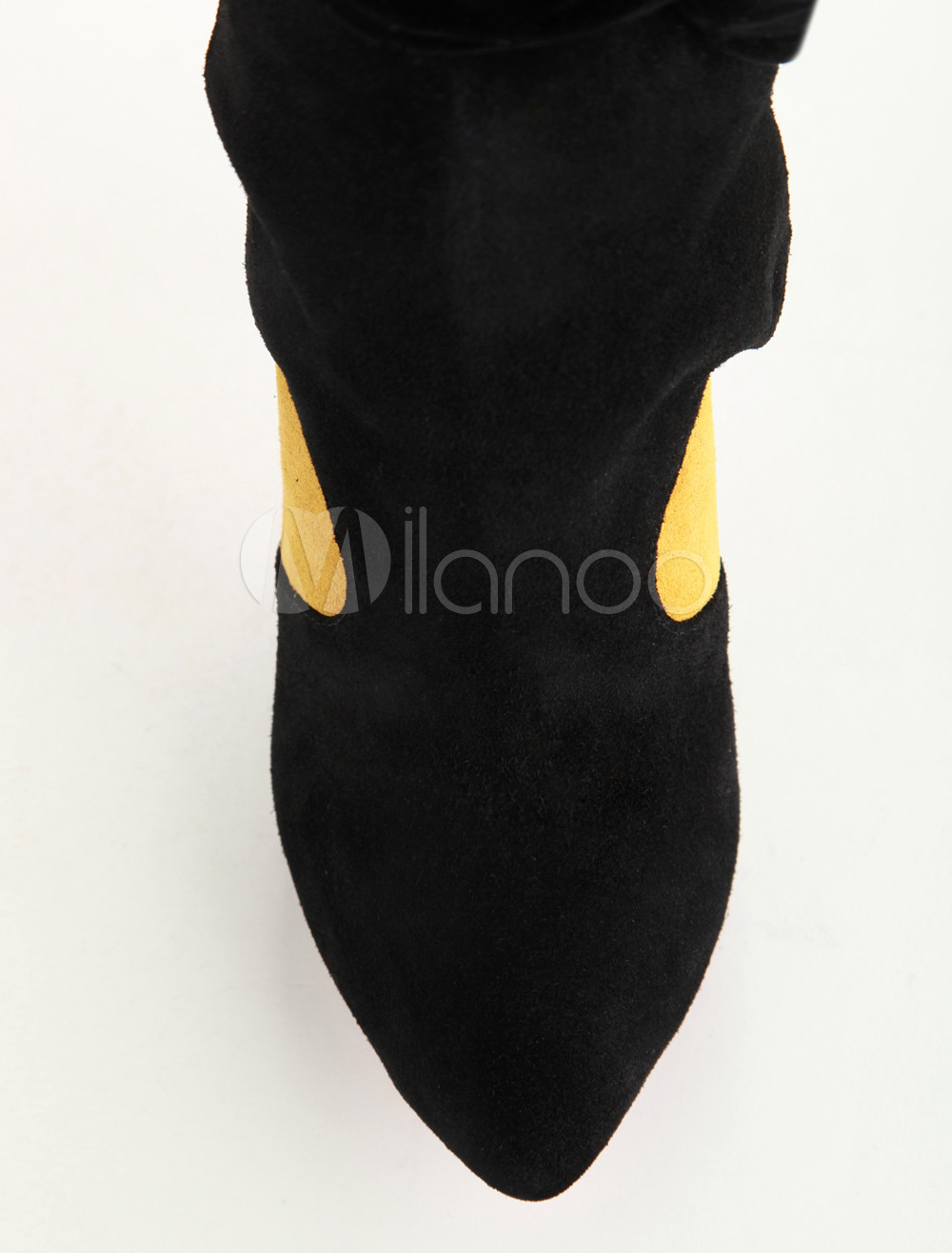 high heel sheepskin boots