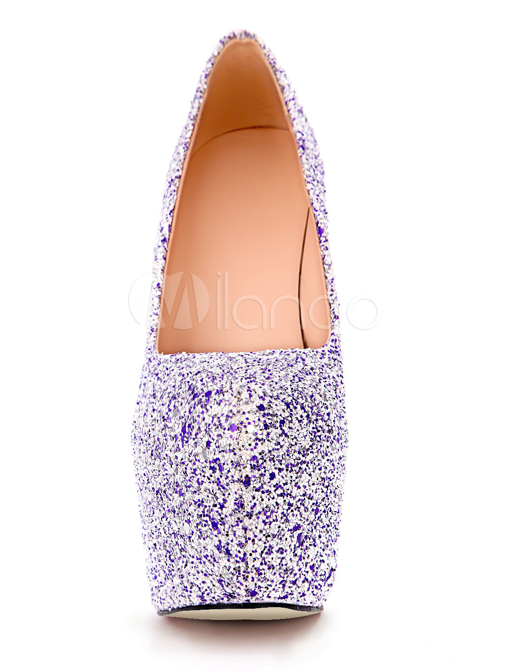 Sequined Cloth Platform Pumps - Milanoo.com