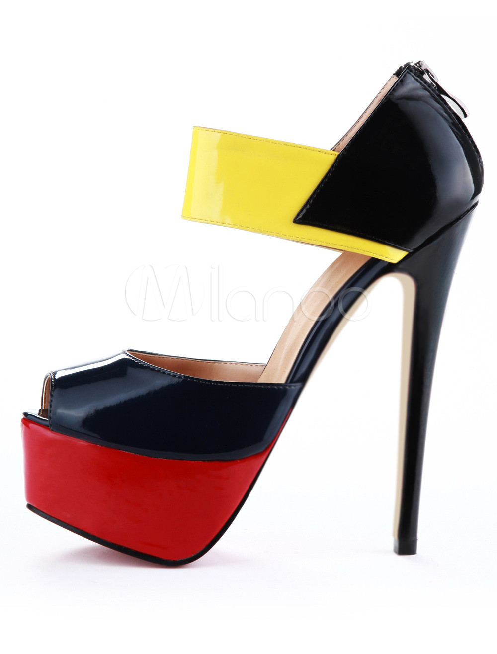neon open toe heels