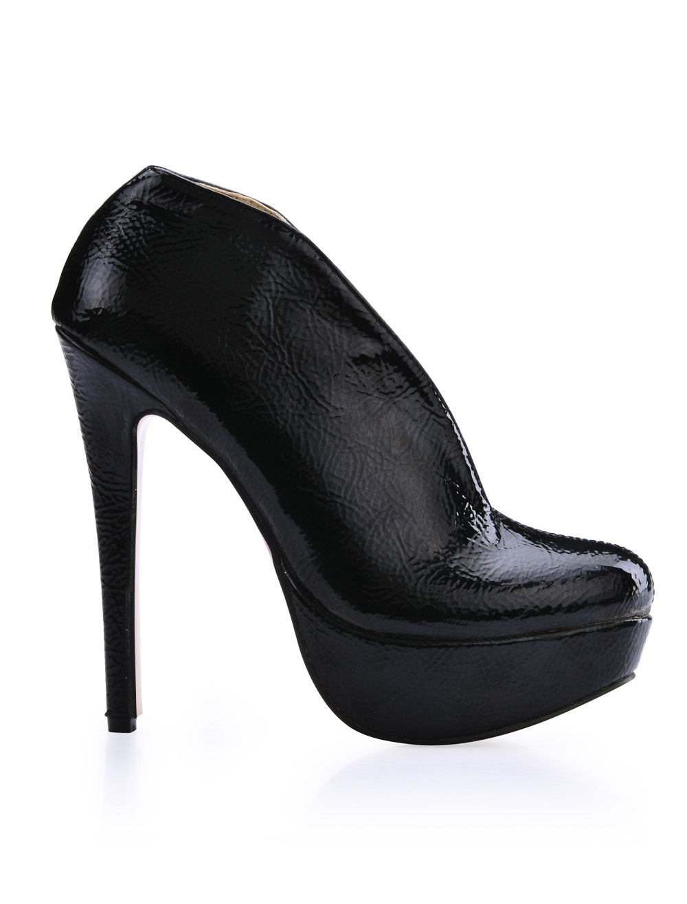 black patent high heels size 5
