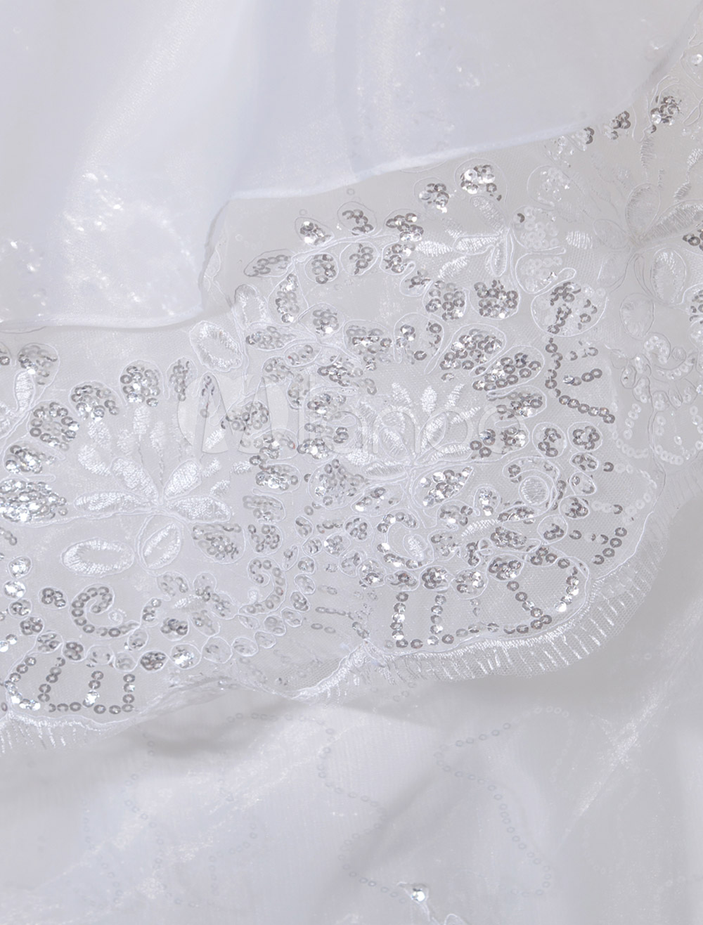 A-line Off-The-Shoulder Bow Organza Ivory Bridal Wedding Gown - Milanoo.com