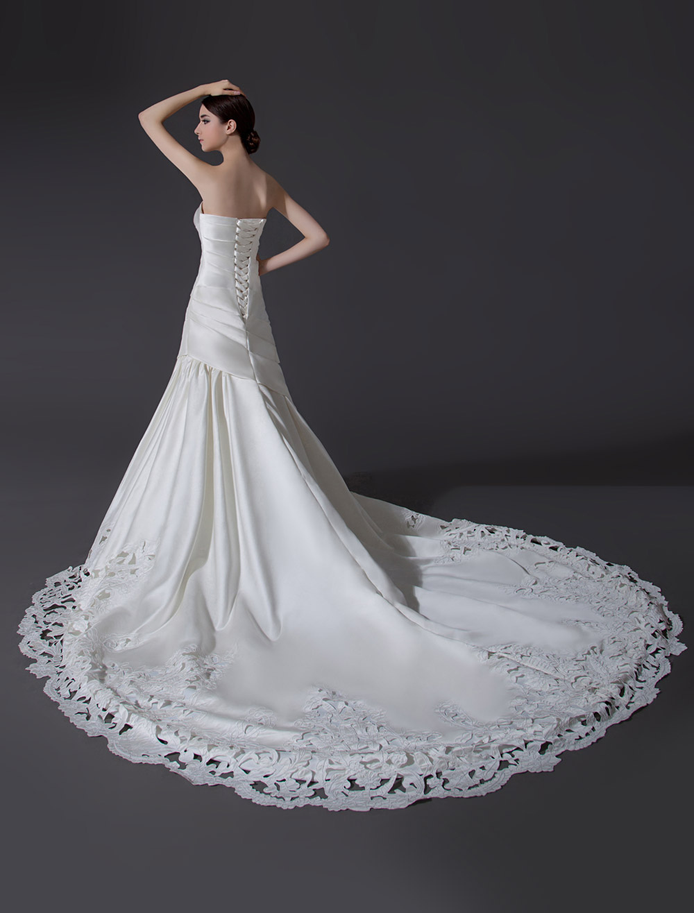 Ivory Sweetheart Neck Bridal Mermaid Wedding Dress with Strapless ...