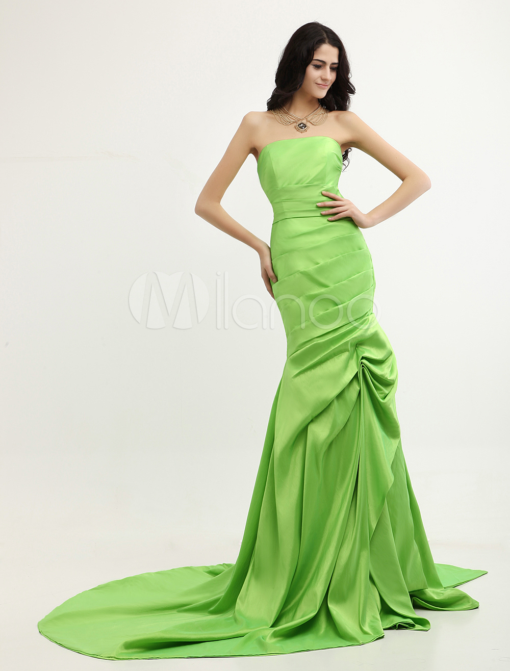 Slimming Daffodil Taffeta Strapless Women's Emmy Awards Dress - Milanoo.com