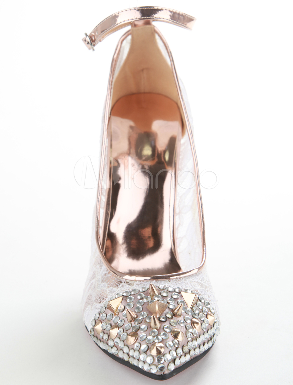 gold heels pointed