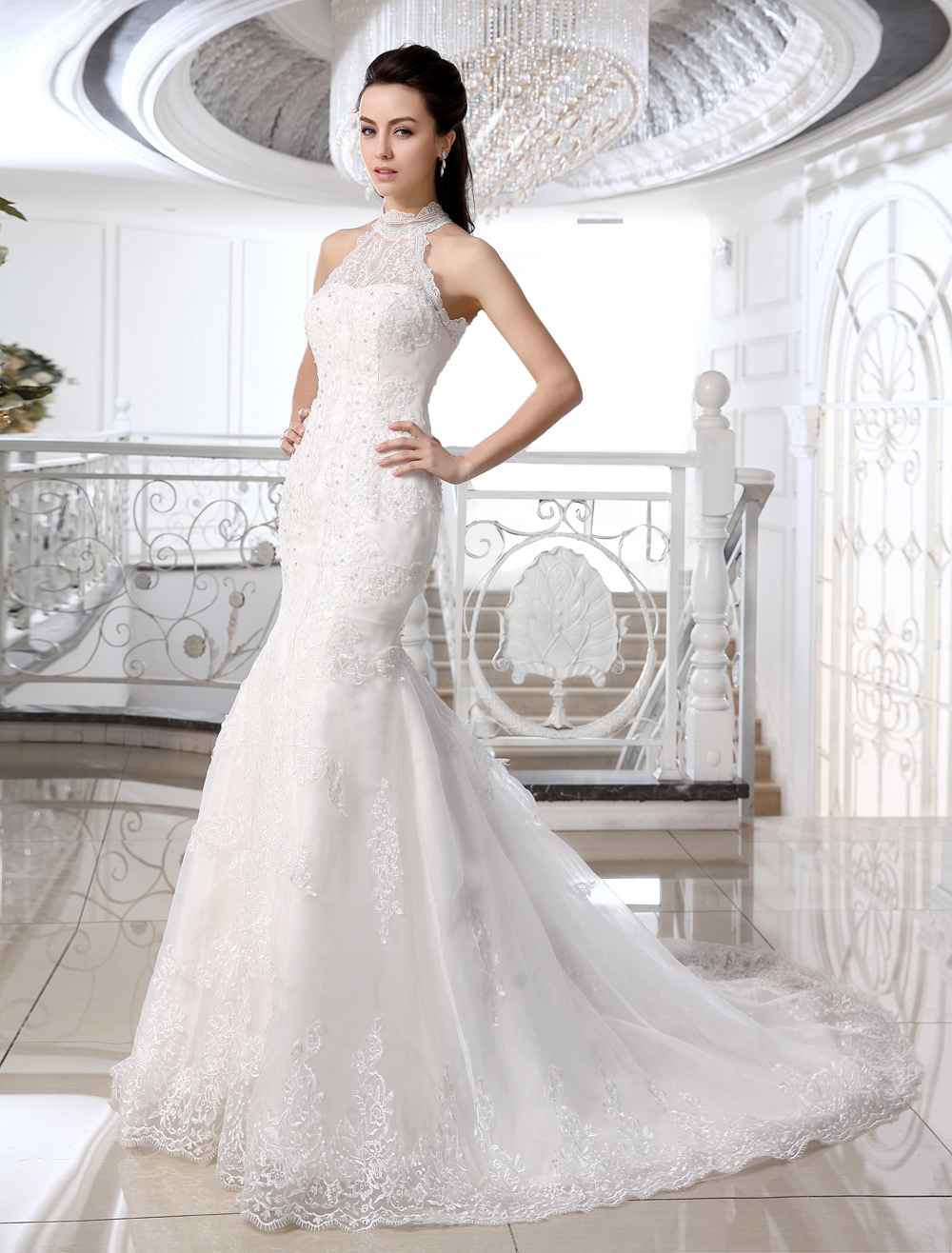 ivory mermaid wedding gown