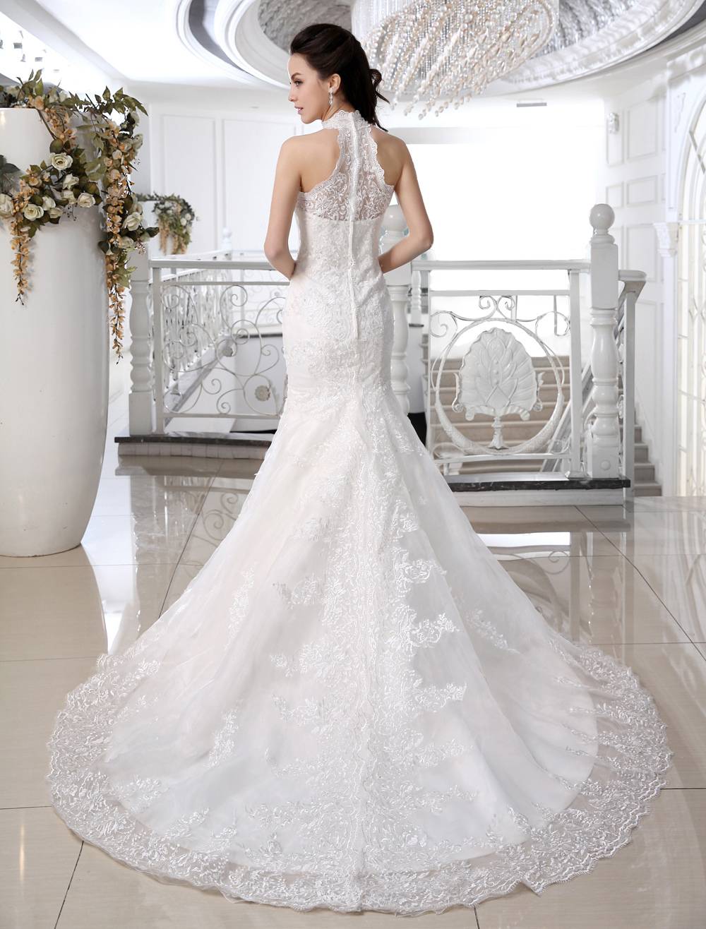 ivory mermaid wedding gown