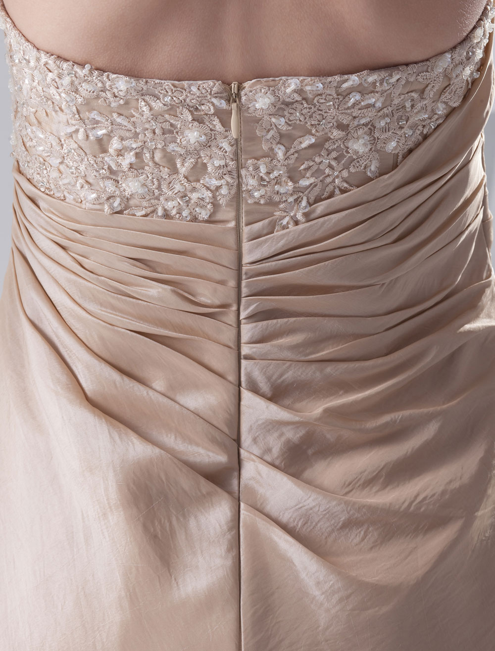 Champagne Cocktail Dress KneeLength Strapless Sheath Rhinestone Ruched