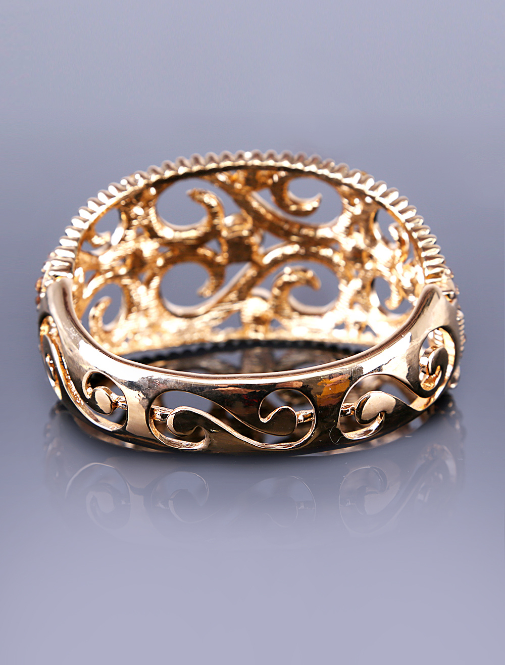 Elegant Gold Metal Cut Out Women's Wedding Bracelet - Milanoo.com