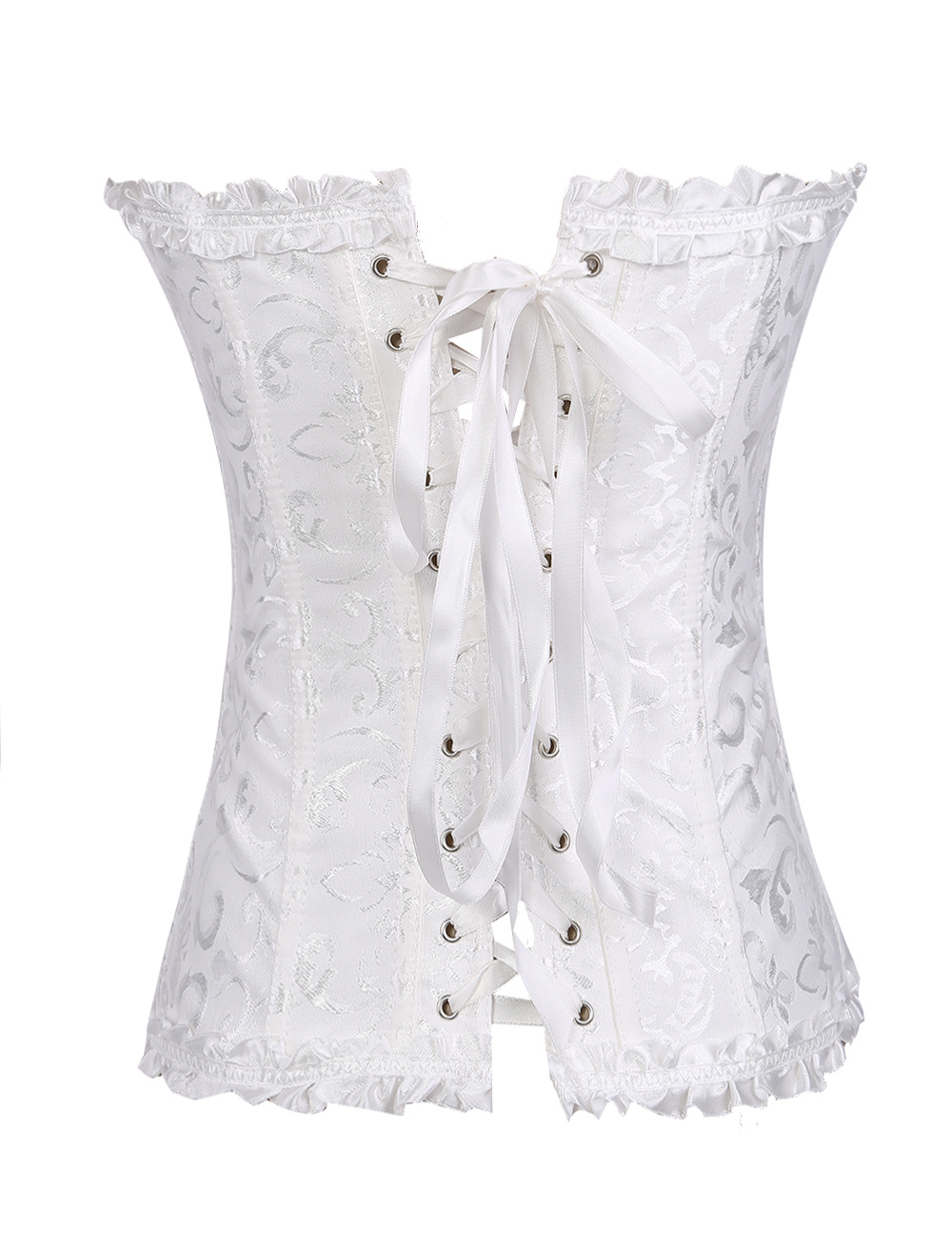 Sexy Ruched Jacquard Bustier - Milanoo.com