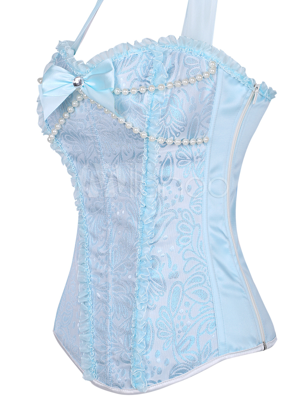 WLFFW Damen Corsage Korsett Mit Trägern - Burlesque Style Für Steampunk & Partys