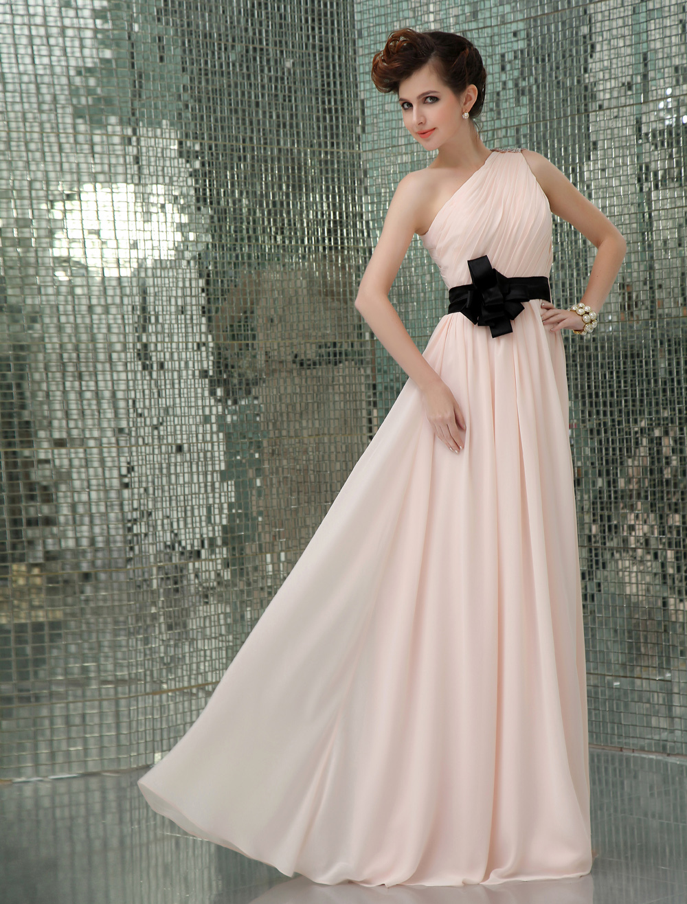 Abendkleid aus Chiffon in Rosa Kleider für Hochzeitsgäste