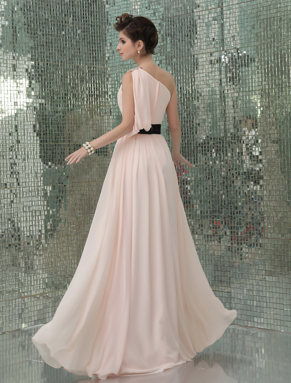 Abendkleid aus Chiffon in Rosa Kleider für Hochzeitsgäste