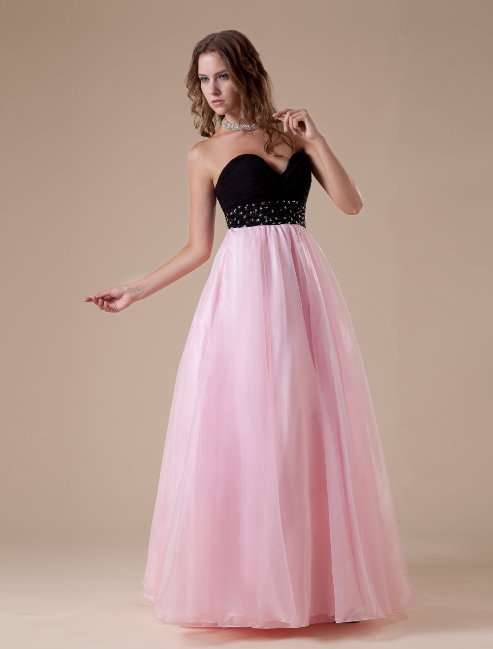 Pink Sweetheart Homecoming Dress with Organza Skirt - Milanoo.com