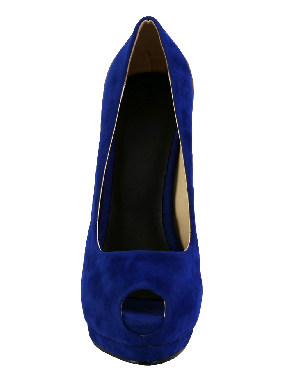 Blue Suede Peep Toe Shoes - Milanoo.com