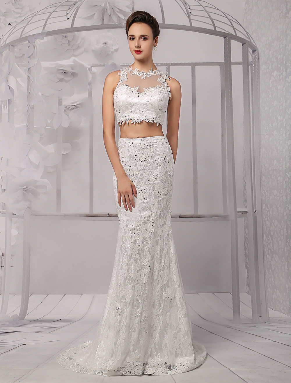vintage backless wedding dress