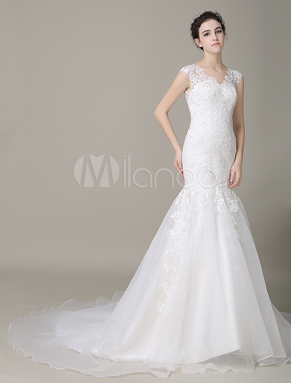 ivory mermaid wedding gown