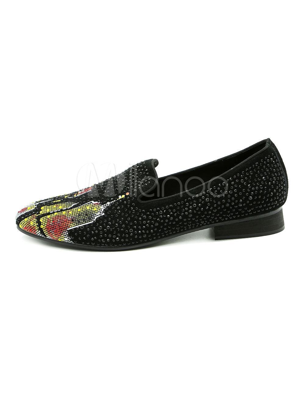 flat shoes for men black