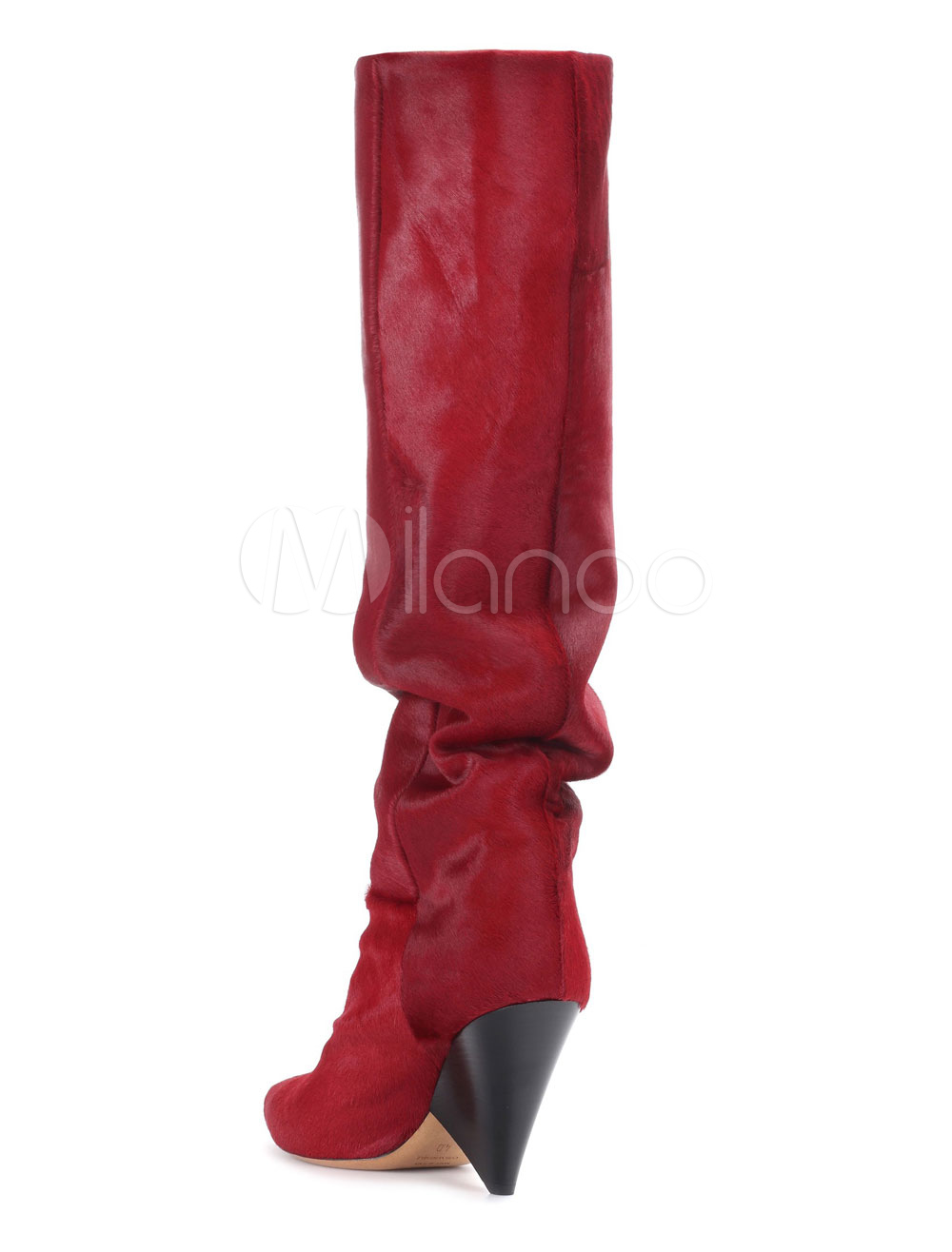 high burgundy boots