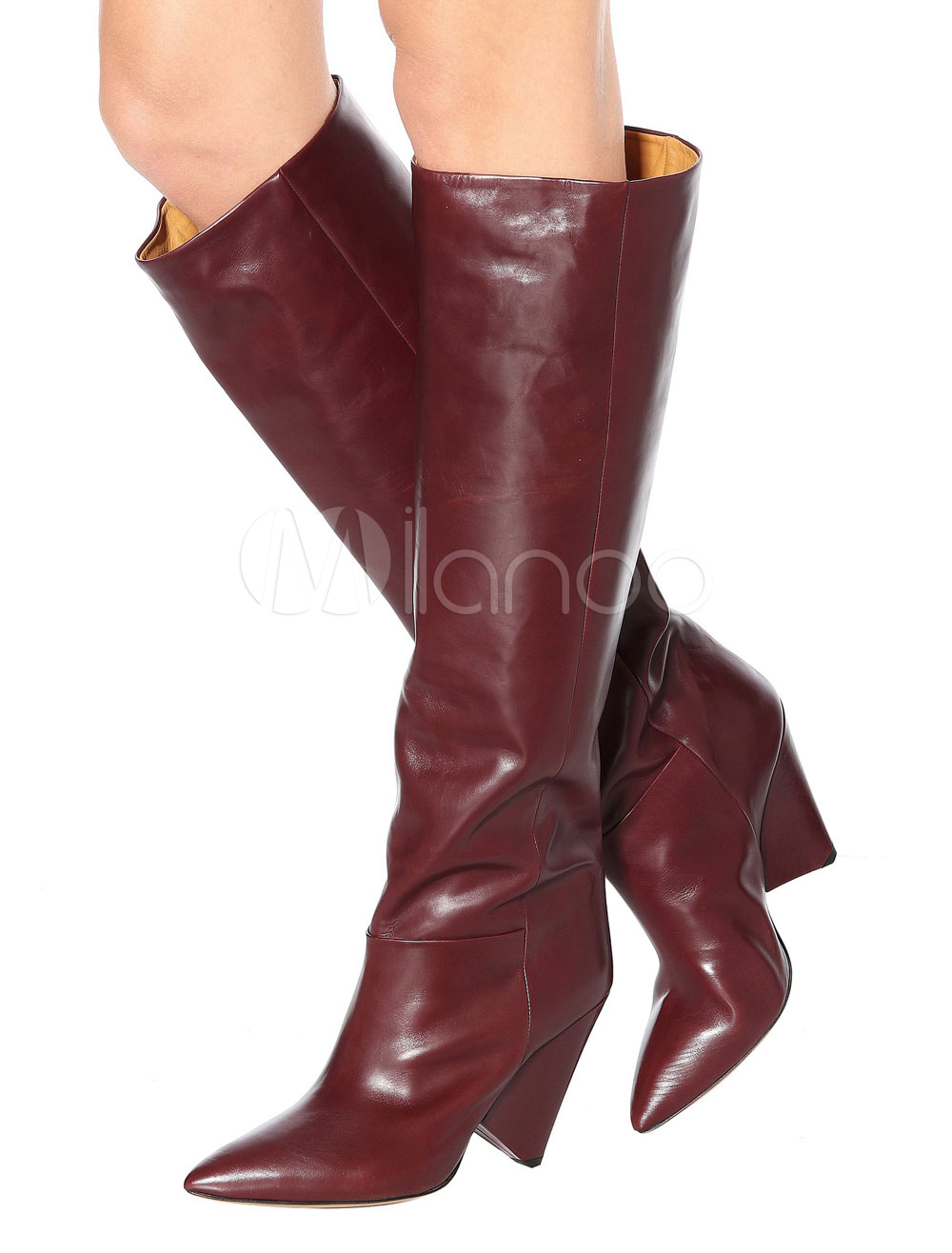 women's high heel wide calf boots