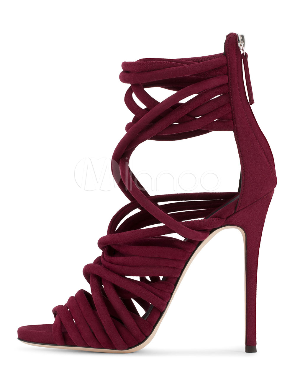 maroon gladiator sandals